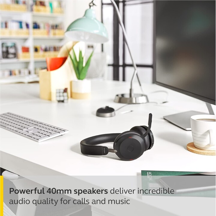 Micro-casque stéréo Jabra Evolve2 75 UC supra-auriculaire (Bluetooth, sans fil, ANC, USB)