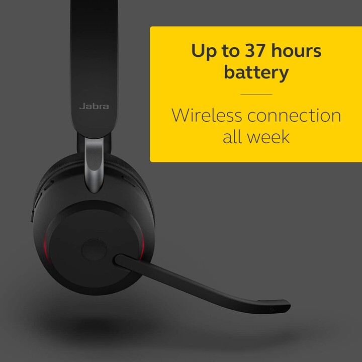 Jabra Evolve2 65 UC Mono Headset On-Ear conversível, Bluetooth, sem fio