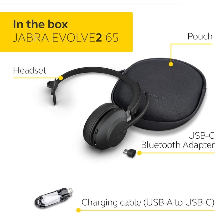 Jabra Evolve2 65 MS Mono wireless bluetooth headset 26599-899-899