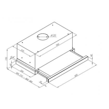 Kitchen hood CIARKO SL-S 60 Inox - Imagen 3