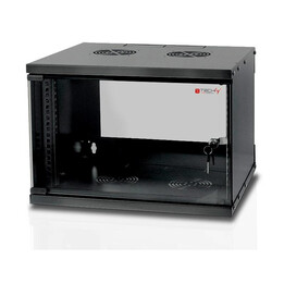 Techly I-CASE EL-1006B32 Gabinete de rack 6U Quadro de parede preto