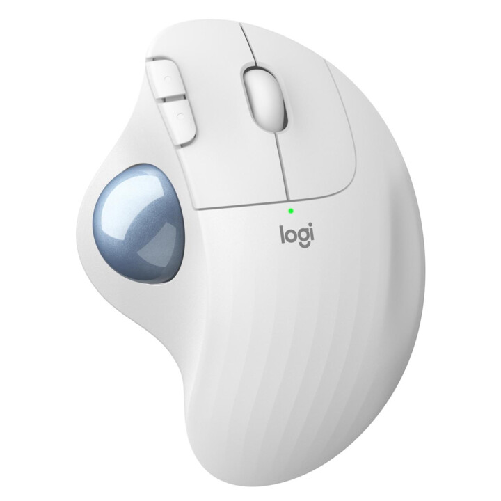 Trackball inalámbrico Logitech ERGO M575 (menos movimiento, por lo tanto más comodidad, blanco)