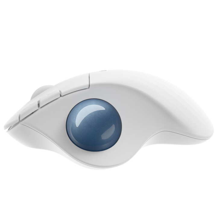 Trackball inalámbrico Logitech ERGO M575 (menos movimiento, por lo tanto más comodidad, blanco)