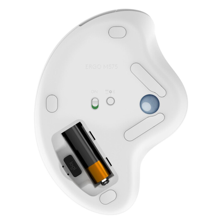 Logitech ERGO M575 Wireless Trackball (menos movimento, portanto mais conforto, branco)
