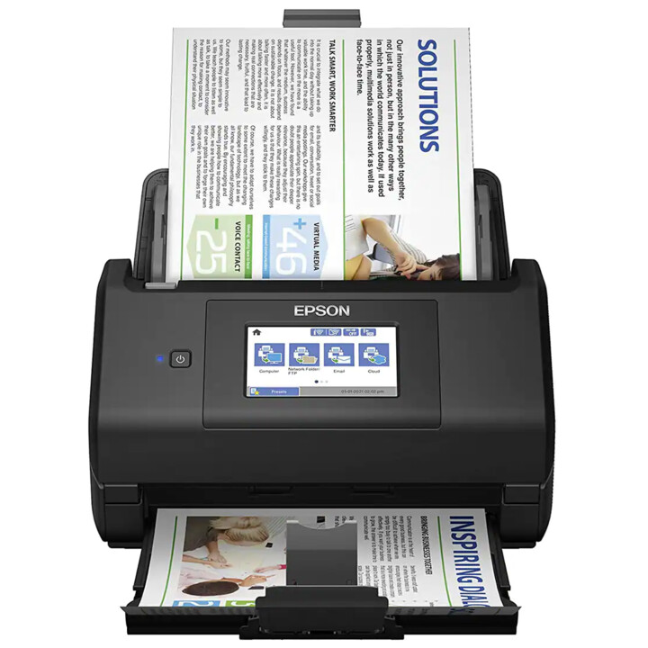 Scanner de documentos Epson WorkForce ES-580W (A4, 24 bits, sensor ultrassônico, duplex, USB 3.0, W-LAN, host USB)