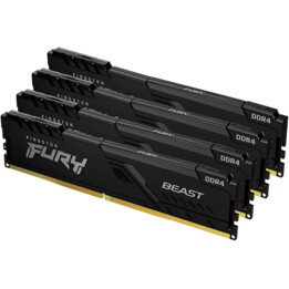 Kingston 128GB 3600 MHz DDR4 CL18 DIMM (kit di 4) FURY Beast Nero KF436C18BBK4 / 128