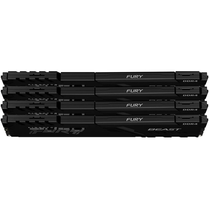 Kingston 128GB 3600 MHz DDR4 CL18 DIMM (kit di 4) FURY Beast Nero KF436C18BBK4 / 128