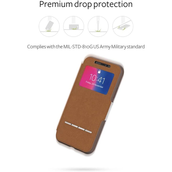 SenseCover pour iPhone XS/X - étui rigide avec coque tactile - Luna Pink