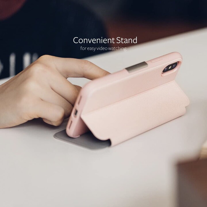 SenseCover para iPhone XS / X - capa rígida com capa sensível ao toque - Luna Pink