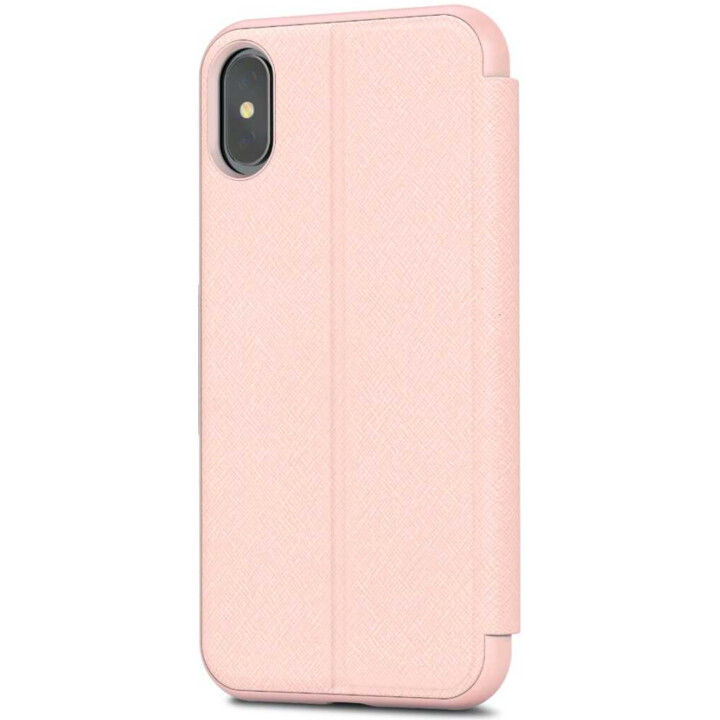 SenseCover pour iPhone XS/X - étui rigide avec coque tactile - Luna Pink