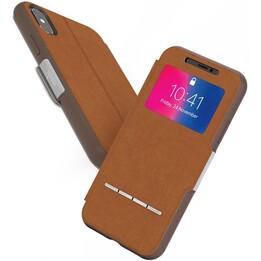 SenseCover per iPhone XS/X - custodia rigida/custodia sensibile al tocco - Caramel Brown