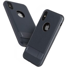 Kameleon pour iPhone XS/X - Étui béquille - Bleu nuit