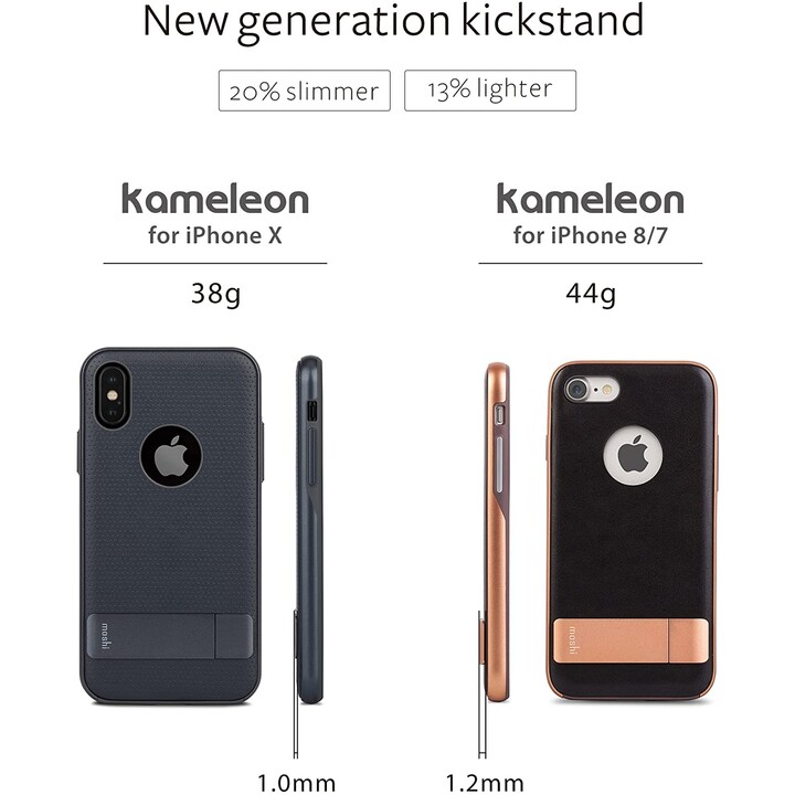 Kameleon para iPhone XS / X - funda con soporte - Azul medianoche