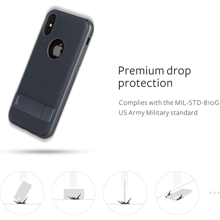 Kameleon para iPhone XS / X - estojo de suporte - azul meia-noite