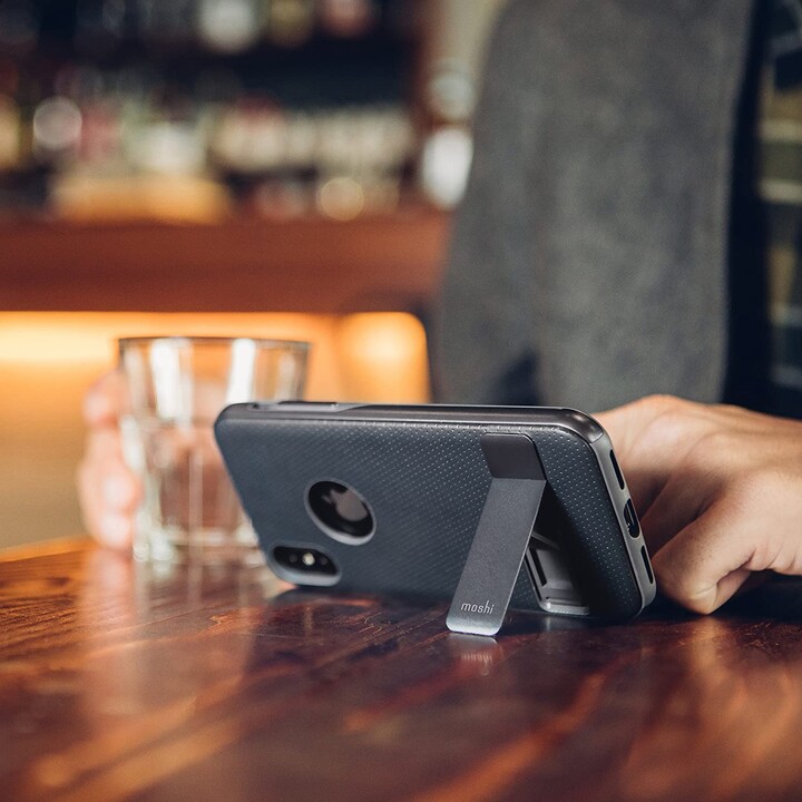 Kameleon pour iPhone XS/X - Étui béquille - Bleu nuit