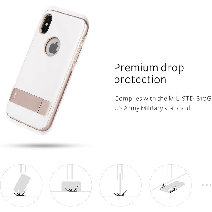 Kameleon para iPhone XS / X - estojo de suporte - Branco Marfim