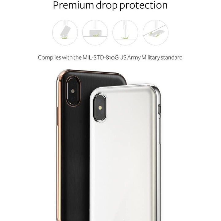 iGlaze - Custodia ultrasottile a scatto per iPhone XS/X - Armour Black