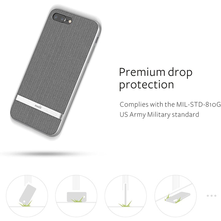Vesta para iPhone 8/7 Plus - Capa têxtil - Herringbone Grey