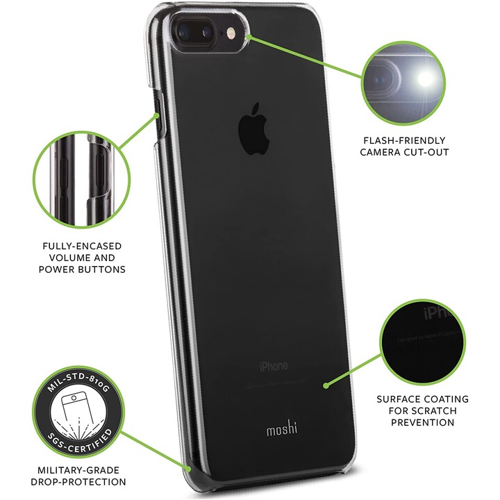 Moshi iGlaze XT capa ultrafina transparente para iPhone 8 Plus/7 Plus