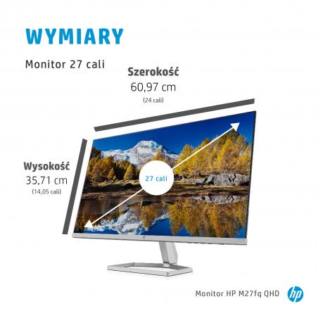 HP M27fq 68,6 cm (27") 2560 x 1440 Pixeles Quad HD LED Plata - Imagen 3