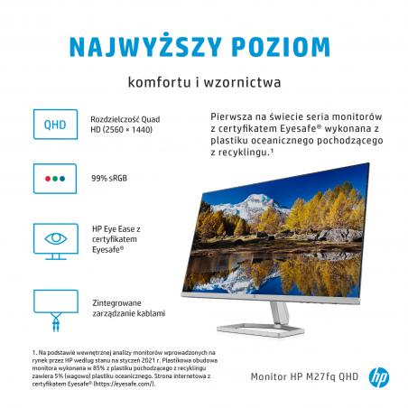 HP M27fq 68,6 cm (27") 2560 x 1440 Pixeles Quad HD LED Plata - Imagen 4