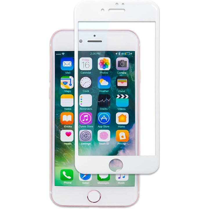 IonGlass for iPhone 8/7/SE - White (Clear/Glossy)