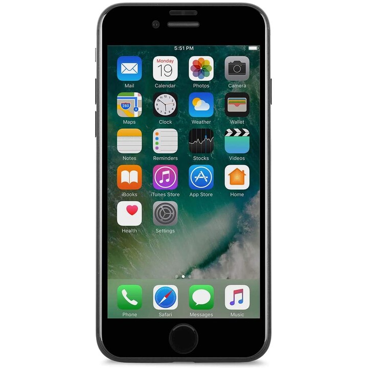 IonGlass for iPhone 8/7/SE - Black (Clear/Glossy)