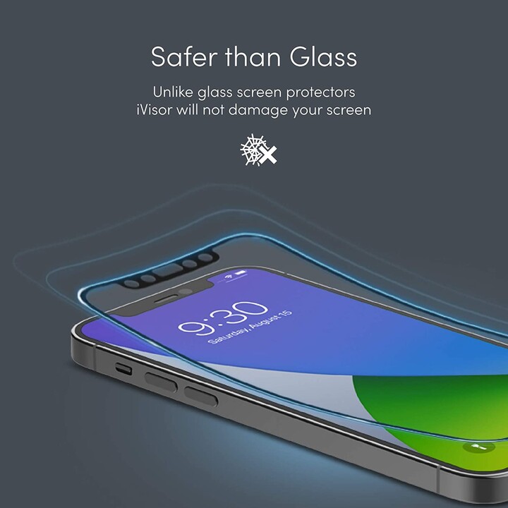 Protecteur d'écran antireflet iVisor AG pour iPhone 12/12 Pro (clair/mat) - Noir