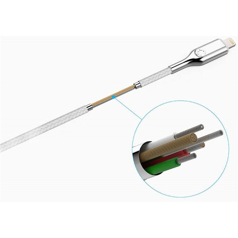 Armoured Lightning to USB-C Cable 2M - White