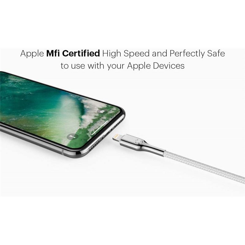 Armoured Lightning to USB-C Cable 2M - White