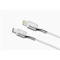 Câble blindé Lightning vers USB-C 2M - Blanc