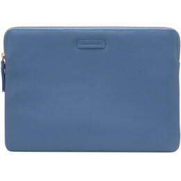 Paris - 15" Laptop/MacBook Pro 16" - Ultra-marine Blue - full grain pebbled leather sleeve