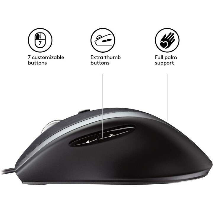 Mouse laser con filo Logitech M500 (cablato, nero)