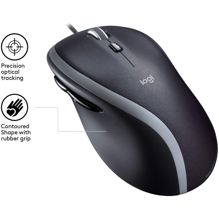 Logitech M500 Corded Laser Mouse (wired, black)