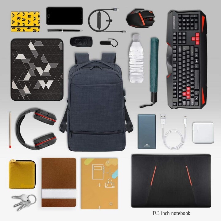 black carry-on Laptop backpack 17.3