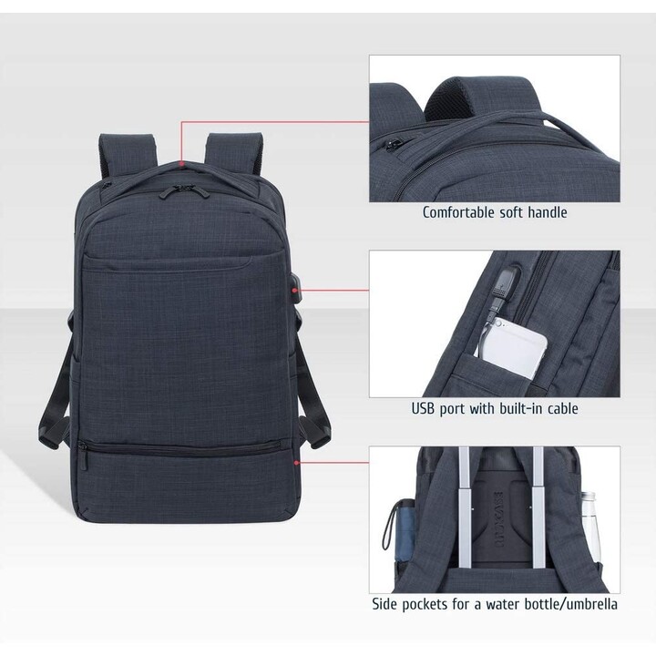 black carry-on Laptop backpack 17.3