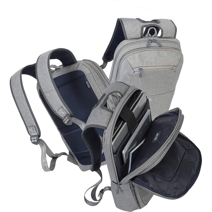 grauer Laptop-Rucksack 15,6