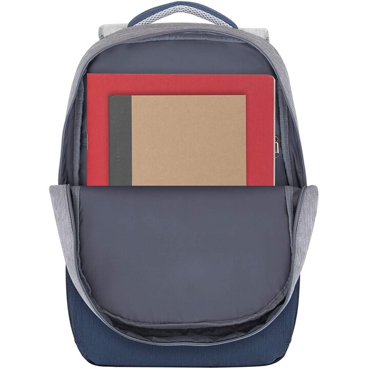 Zaino porta pc 15.6" grigio/blu scuro antifurto