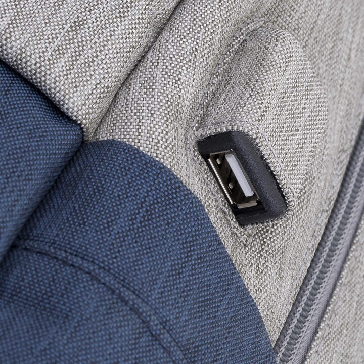 grey/dark blue anti-theft Laptop backpack 15.6