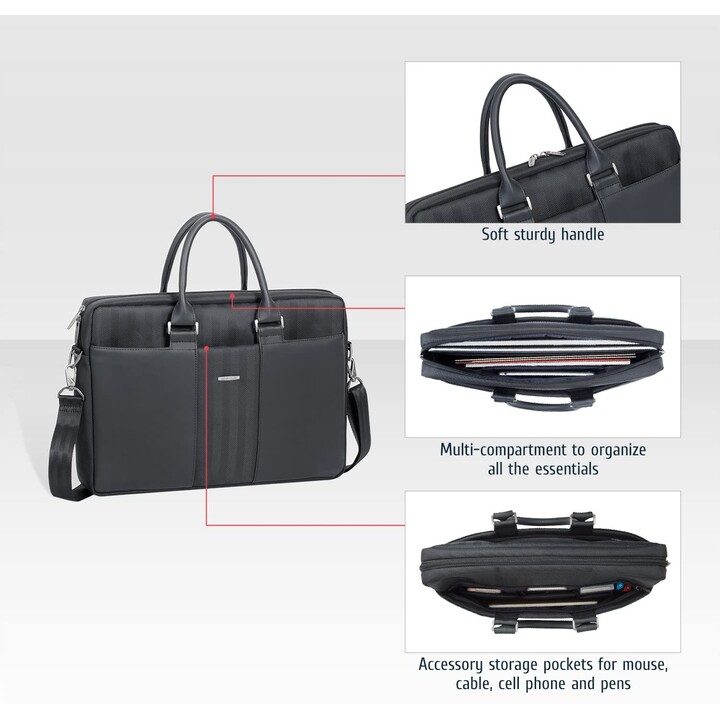 RIVACASE 8135 mala business para portátil 15,6" preta