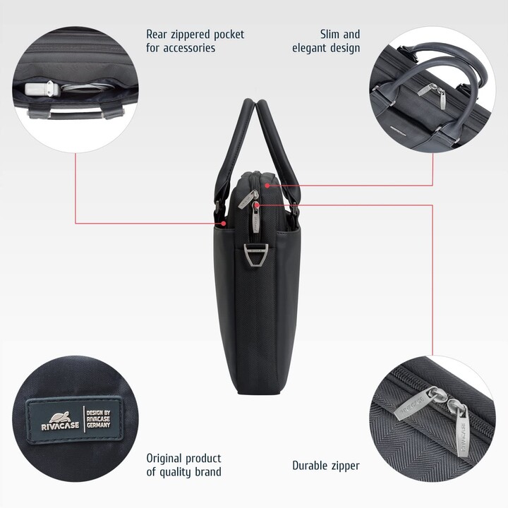 RIVACASE 8135 mala business para portátil 15,6" preta