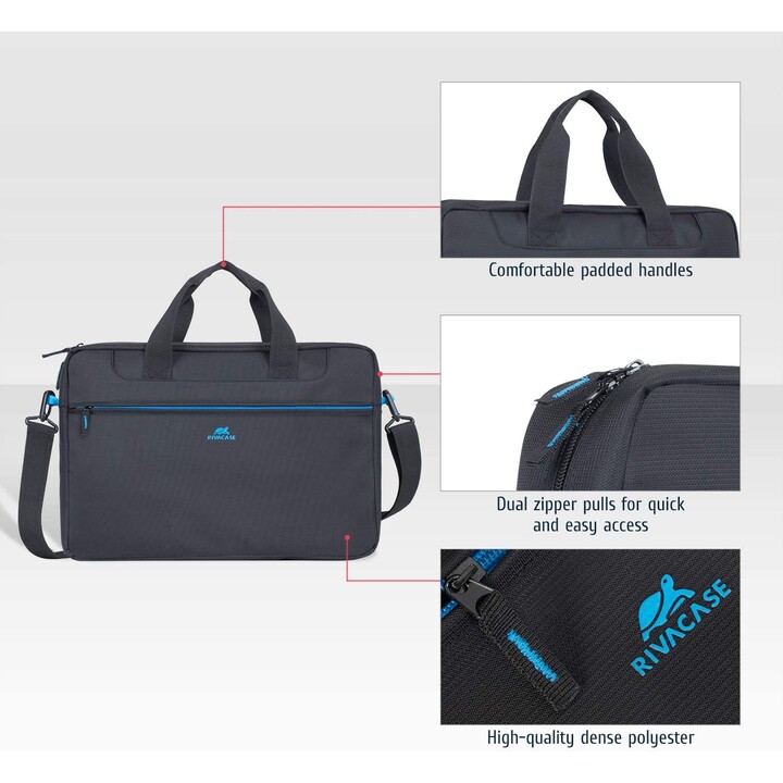 RIVACASE Regent 8057 Notebooktasche 16" schwarz