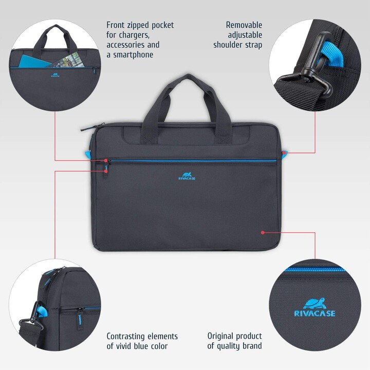 RIVACASE Regent 8057 Notebooktasche 16" schwarz