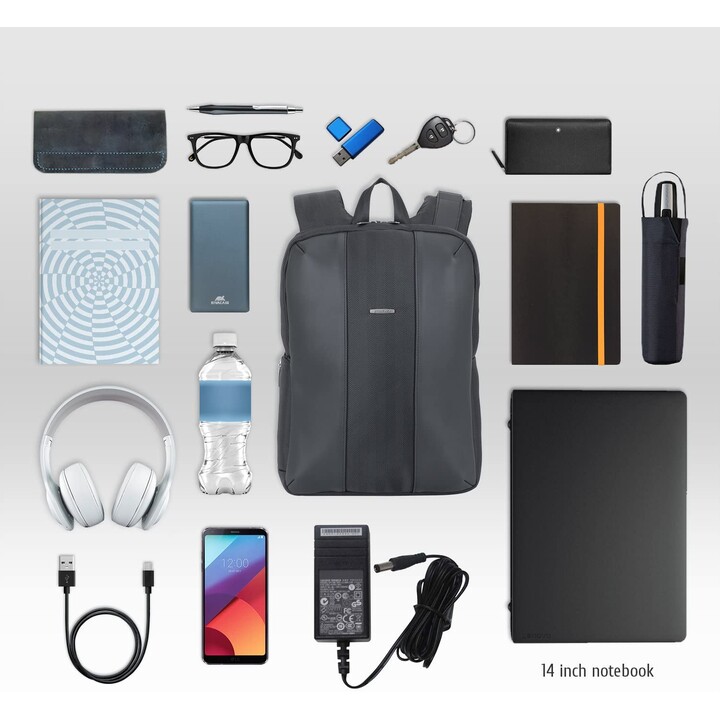 8125 Zaino da lavoro nero per laptop 14