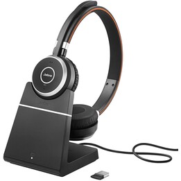 Jabra Evolve 65 Duo USB/BT com carregador Preto