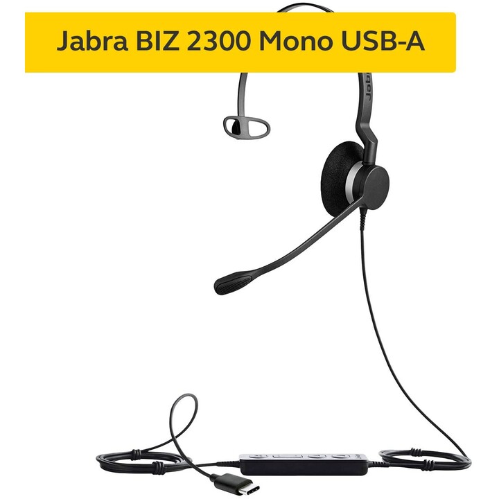 Jabra BIZ 2300 USB Mono NC, MS Preto