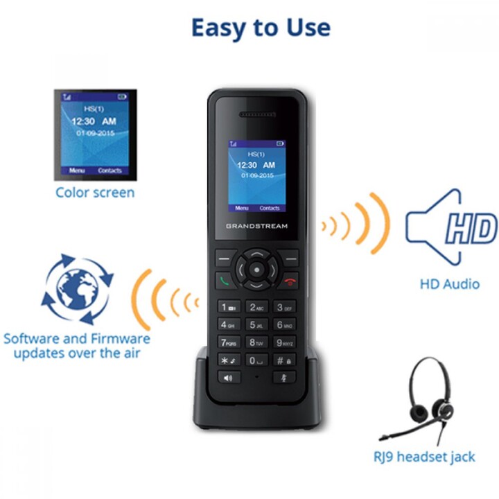 Grandstream DP720 Telefoni IP Dect con audio HD Nero