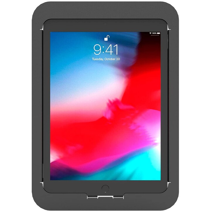Pacchetto lucchetto e custodia di sicurezza per iPad 2.0 con lucchetto con chiave e cavo - nero