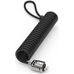 Candado de cable universal en espiral con llave