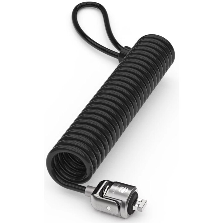 Candado de cable universal en espiral con llave